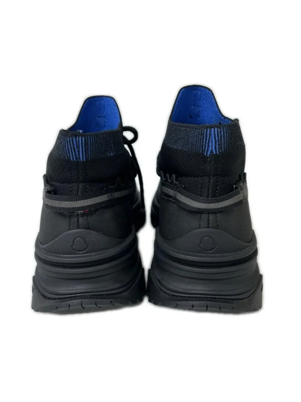 Moncler Monte Runner Nylon Knit Canvas Vibram Sole High Top Sneakers